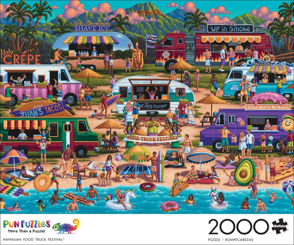 Buffalo Games - Hawaiian Food Truck Festival - 2000 Piece Jigsaw Puzzle