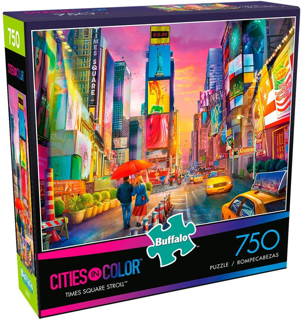 Buffalo Games - Cities in Color - Times Square Stroll - 750 Piece Jigsaw Puzzle