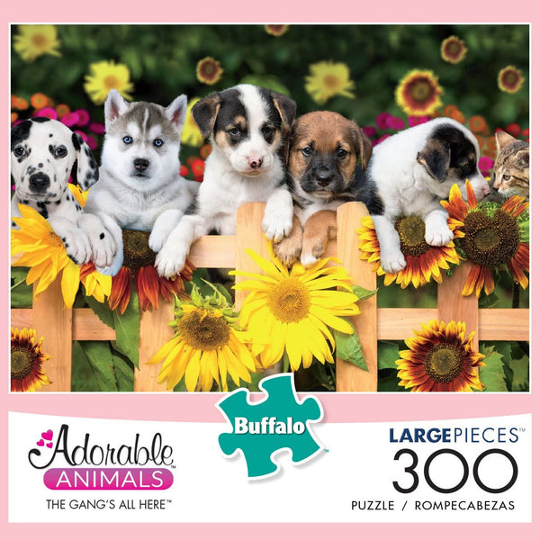 Buffalo Games - Adorable Animals - The Gang's All Here - 300 Large Piece Jigsaw Puzzle