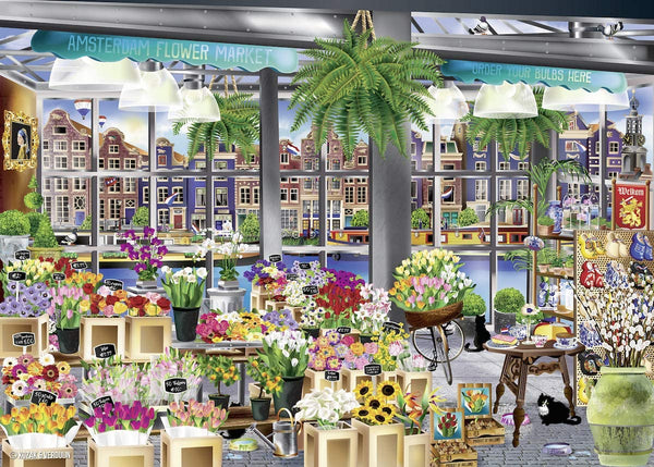 Ravensburger - Wanderlust Amsterdam Flower Market Jigsaw Puzzle (1000 Pieces)