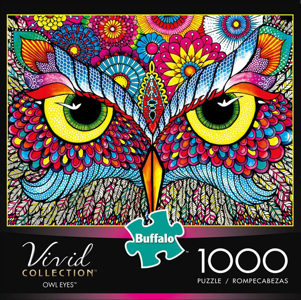 Buffalo Games - Vivid Collection - Owl Eyes - 1000 Piece Jigsaw Puzzle