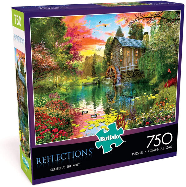 Buffalo Games - Reflections - Sunset at The Mill - 750 Piece Jigsaw Puzzle