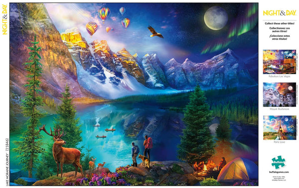 Buffalo Games - Night & Day Collection - Lake Moraine Journey - 1000 Piece Jigsaw Puzzle