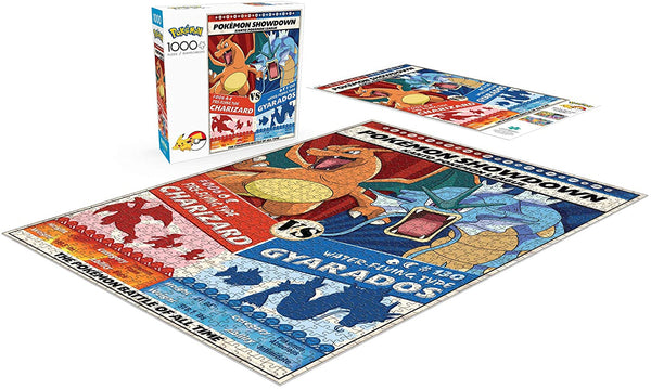 Buffalo Games - Pokemon Showdown: Charizard V. Gyarados - 1000 Piece Jigsaw Puzzle