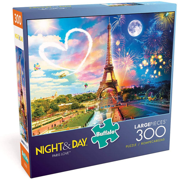 Buffalo Games - Night & Day Collection - Paris Love - 300 Large Piece Jigsaw Puzzle