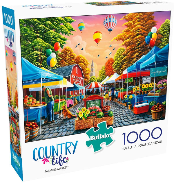 Buffalo Games - Country Life - Farmers Market - 1000 Piece Jigsaw Puzzle