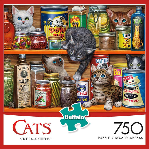 Buffalo Games - Cats Collection - Spice Rack Kittens - 750 Piece Jigsaw Puzzle
