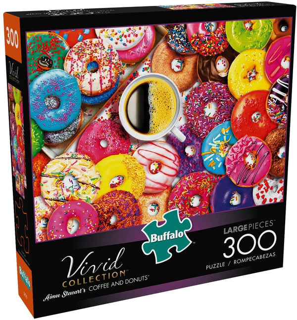 Buffalo Games Coffee and Donuts by Aimee Stewart Jigsaw Puzzle from The Vivid Collection (300 Piece)