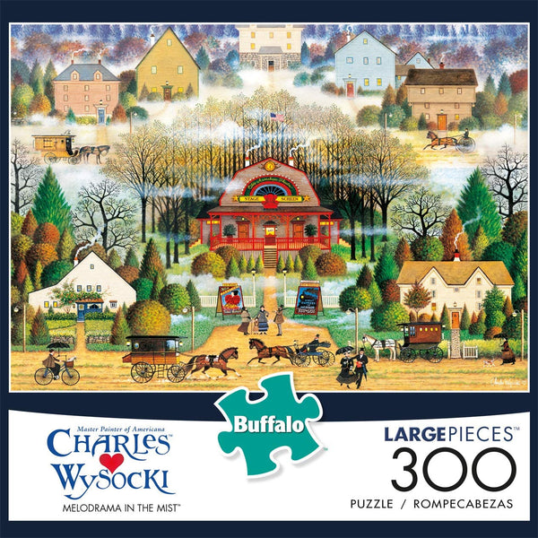 Buffalo Games - Charles Wysocki - Melodrama in The Mist - 300 Large Piece Jigsaw Puzzle