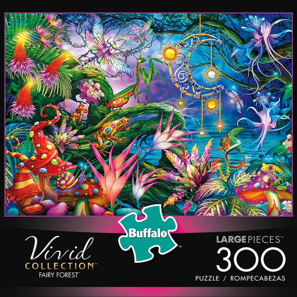 Buffalo Games - Vivid Collection - Fairy Forest - 300 Large Piece Jigsaw Puzzle