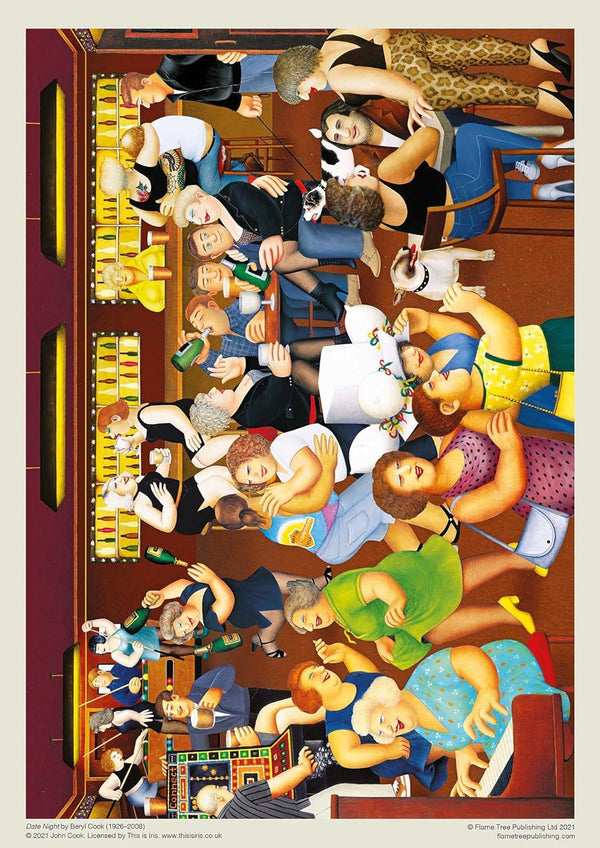 Flame Tree Studio - Date Night by Beryl Cook Jigsaw Puzzle (1000 Pieces)