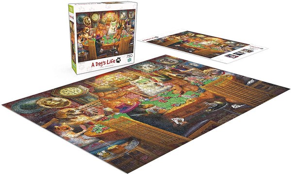 Buffalo Games - A Dog's Life - Poker Pups - 750Piece Jigsaw Puzzle