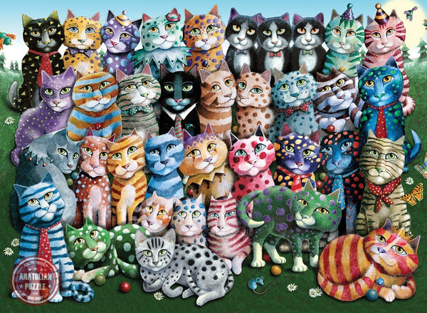 Anatolian - Cat Family Reunion Jigsaw Puzzle (1000 Pieces)