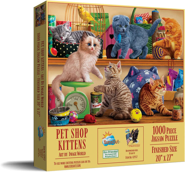 Sunsout - Pet Shop Kittens Jigsaw Puzzle (1000 Pieces)