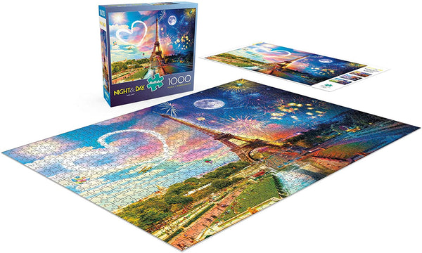 Buffalo Games - Night & Day Collection - Paris Love - 1000 Piece Jigsaw Puzzle