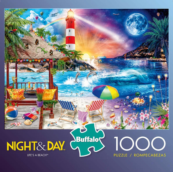 Buffalo Games - Night & Day Collection - Life's A Beach - 1000 Piece Jigsaw Puzzle