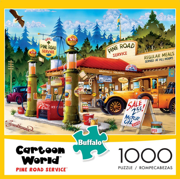 Buffalo Games Cartoon World - Pine Road Service - 1000 Piece Jigsaw Puzzle