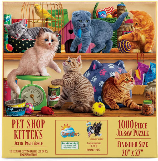 Sunsout - Pet Shop Kittens Jigsaw Puzzle (1000 Pieces)