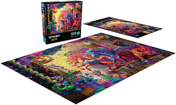 Buffalo Games - Twillight Marketplace - Special Effects Glitter Edition - 1000 Piece Jigsaw Puzzle
