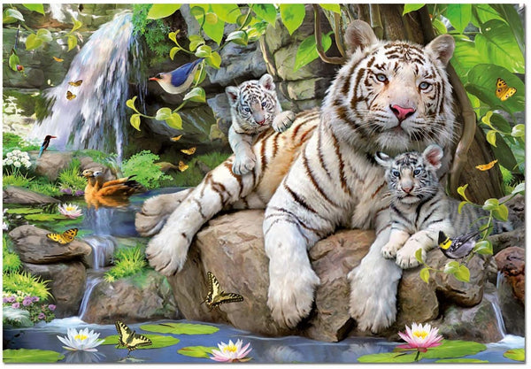 Educa - White Tigers of Bengal Jigsaw Puzzle (1000 Pieces)