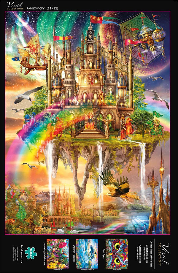 Buffalo Games - Vivid Collection - Rainbow City - 1000 Piece Jigsaw Puzzle