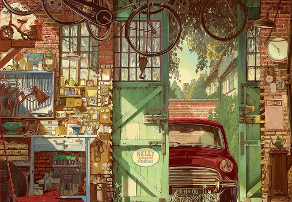 Educa - Old Garage, Arly Jones Jigsaw Puzzle (1500 Pieces)