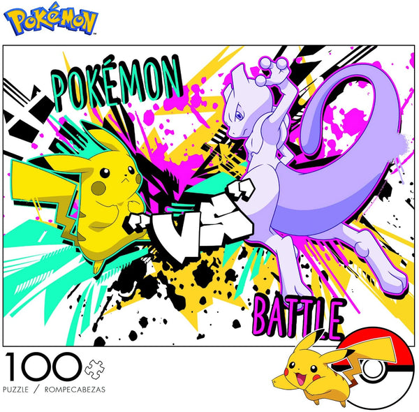Buffalo Games - Pokemon - Pikachu vs. Mewtwo - 100 Piece Jigsaw Puzzle