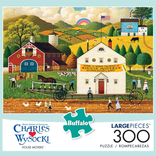 Buffalo Games - Charles Wysocki - House Movers - 300 Large Piece Jigsaw Puzzle