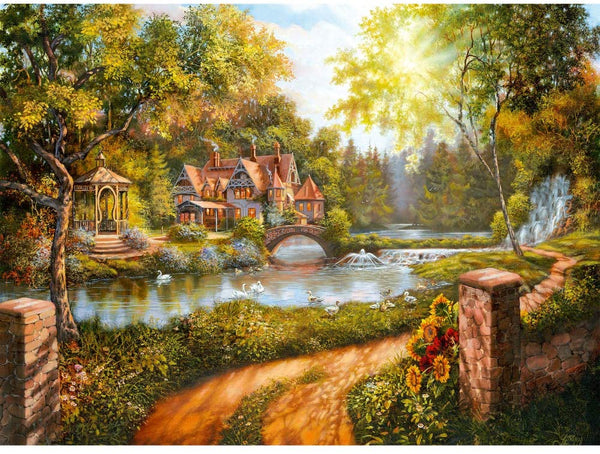 Ravensburger - Cottage by the River Jigsaw Puzzle (500 Pieces)