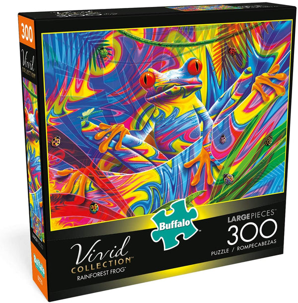 Buffalo Games - Vivid Collection - Rainforest Frog - 300 Large Piece Jigsaw Puzzle