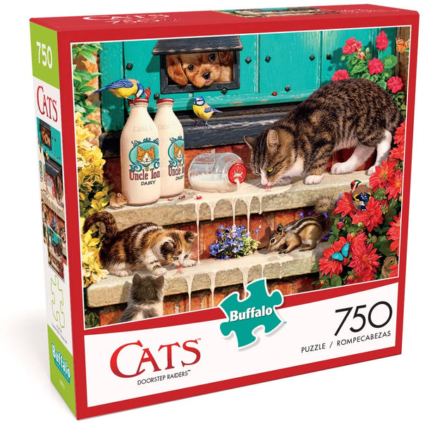 Buffalo Games - Cats Collection - Doorstep Raiders - 750 Piece Jigsaw Puzzle