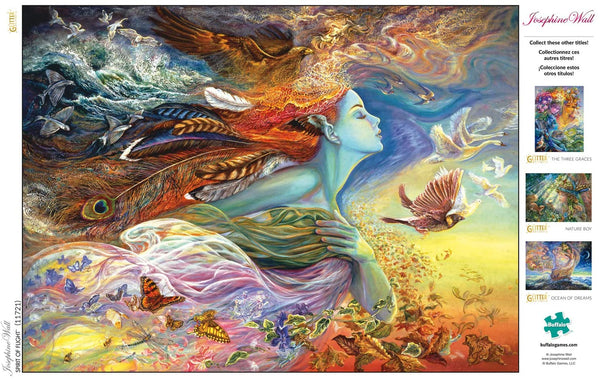 Buffalo Games Josephine Wall - Spirit of Flight - Glitter Edition - 1000 Piece Jigsaw Puzzle