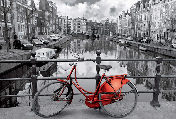 Educa - Amsterdam with Red Bike Jigsaw Puzzle (3000 Pieces)