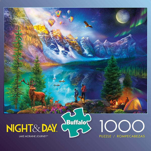 Buffalo Games - Night & Day Collection - Lake Moraine Journey - 1000 Piece Jigsaw Puzzle