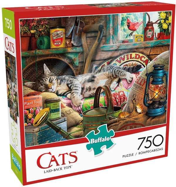 Buffalo Games - Cats Collection - Laid-Back Tom - 750 Piece Jigsaw Puzzle