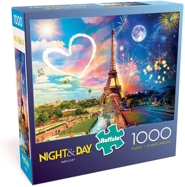 Buffalo Games - Night & Day Collection - Paris Love - 1000 Piece Jigsaw Puzzle