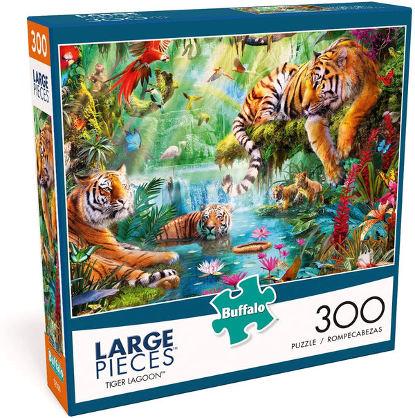 Buffalo Games - Tiger Lagoon - 300 Large Piece Jigsaw Puzzle