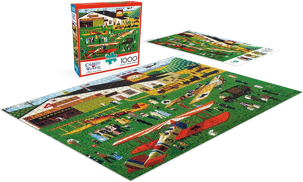 Buffalo Games - Charles Wysocki - Four Aces Flying School - 1000 Piece Jigsaw Puzzle