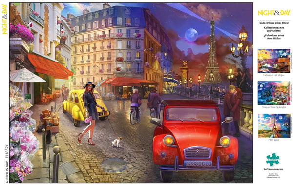Buffalo Games - Night & Day Collection - A Stroll in Paris - 1000 Piece Jigsaw Puzzle