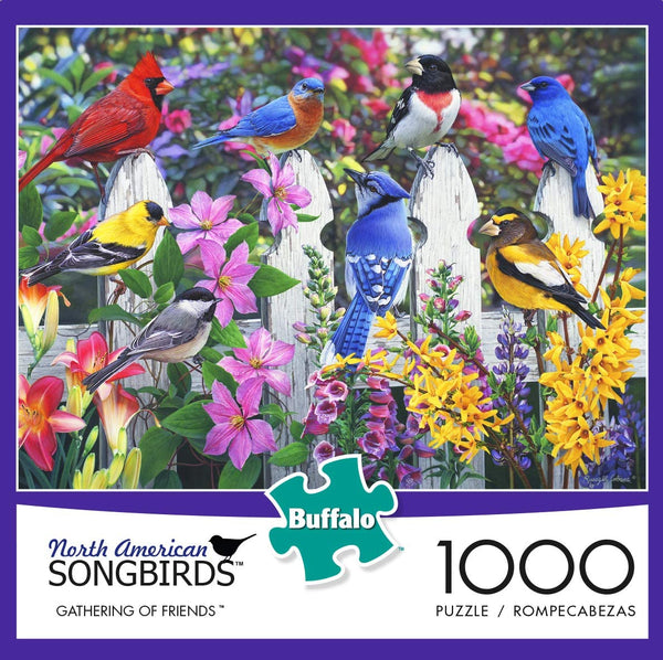 Buffalo Games - North American Songbirds - Gathering of Friends - 1000 Piece Jigsaw Puzzle
