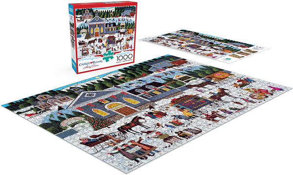 Buffalo Games Churchyard Christmas by Charles Wysocki Jigsaw Puzzle (1000 Piece)
