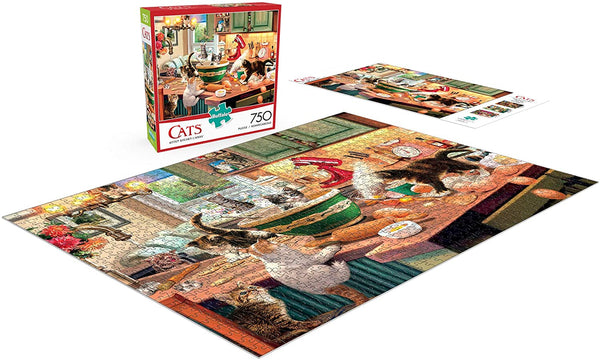 Buffalo Games - Cats Collection - Kitten Kitchen Capers - 750 Piece Jigsaw Puzzle