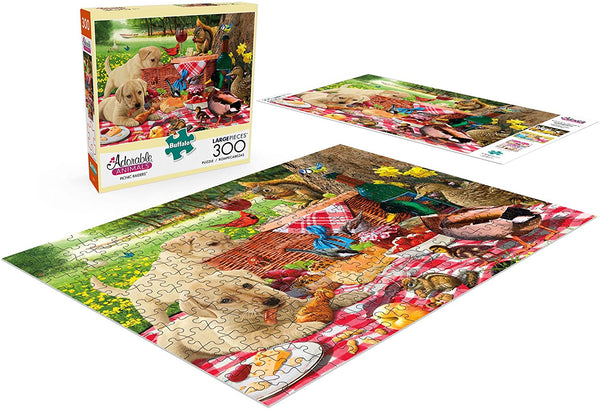 Buffalo Games - Adorable Animals - Picnic Raiders - 300 Large Piece Jigsaw Puzzle