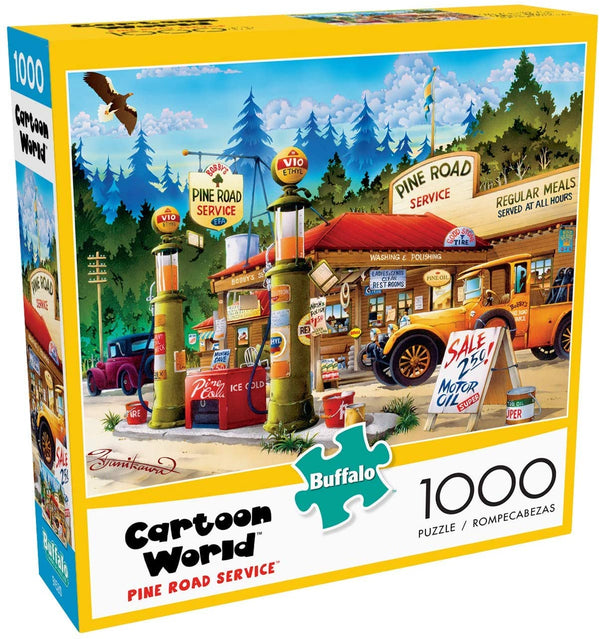 Buffalo Games Cartoon World - Pine Road Service - 1000 Piece Jigsaw Puzzle