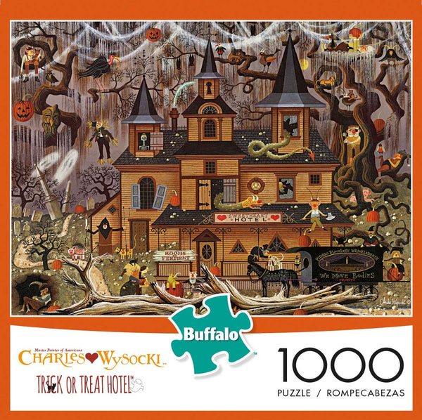 Buffalo Games - Charles Wysocki - Trick Or Treat Hotel - 1000Piece Jigsaw Puzzle