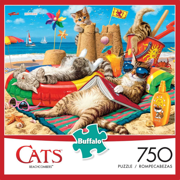 Buffalo Games - Cats Collection - Beachcombers - 750 Piece Jigsaw Puzzle