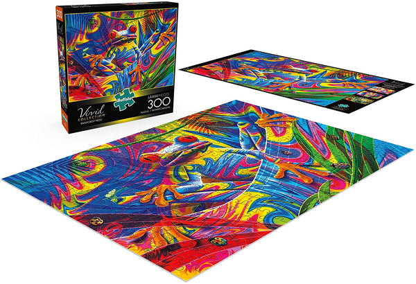 Buffalo Games - Vivid Collection - Rainforest Frog - 300 Large Piece Jigsaw Puzzle