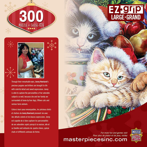 MasterPieces Holiday EZ Grip Extra Large Jigsaw Puzzle, Holiday Treasures, Featuring Art by Jenny Newland, 300 Pieces