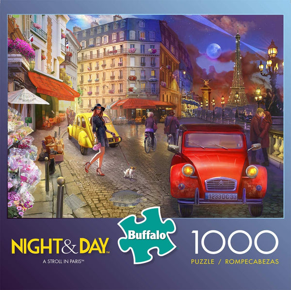 Buffalo Games - Night & Day Collection - A Stroll in Paris - 1000 Piece Jigsaw Puzzle
