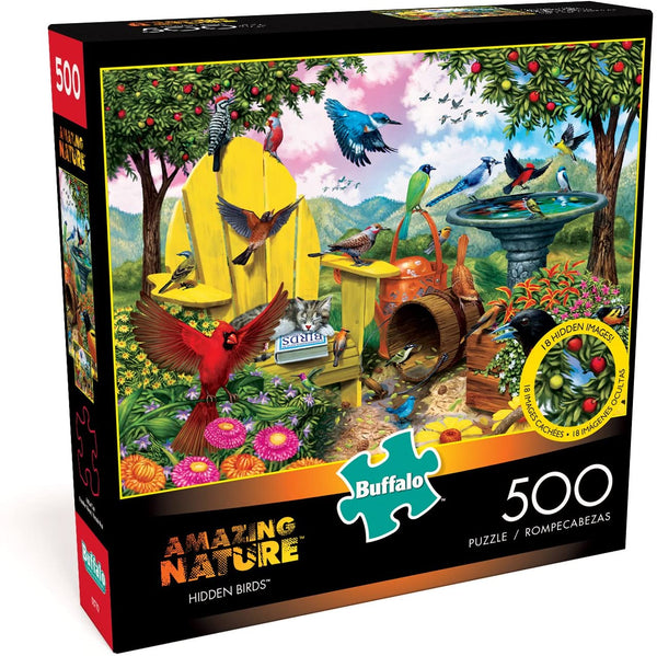 Buffalo Games - Amazing Nature Collection - Hidden Birds - 500 Piece Jigsaw Puzzle
